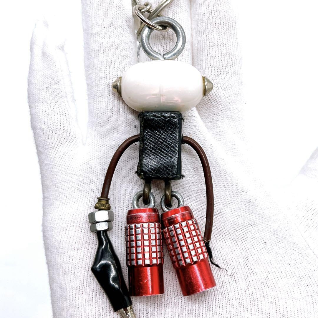 PRADA Key Ring Keychain Bag Charm Robot Multicolor Authentic