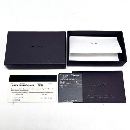 PRADA Key Ring Keychain Bag Charm Panda Bear Black Authentic