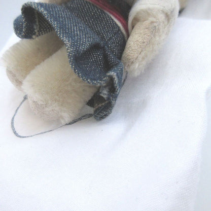PRADA Key Ring Keychain Bag Charm Bear Logo Off White Authentic