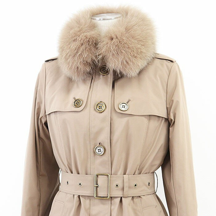 BURBERRY Coat Nova Check Asian fit S 36 US size XS Light Brown Authentic