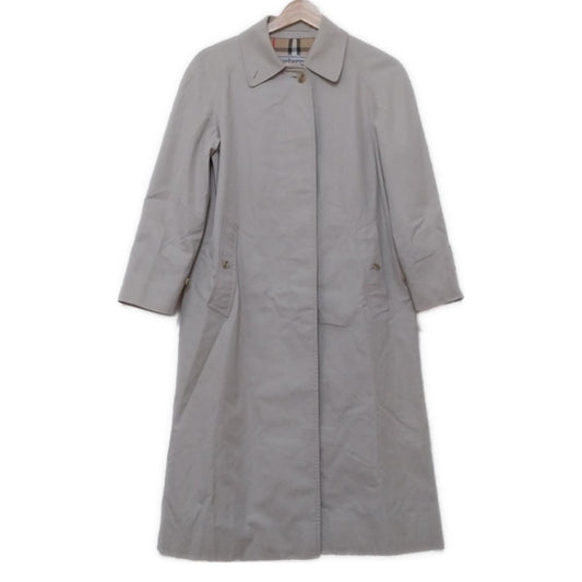 BURBERRYS Coat Nova Check Asian fit S US size XS Light Gray Authentic