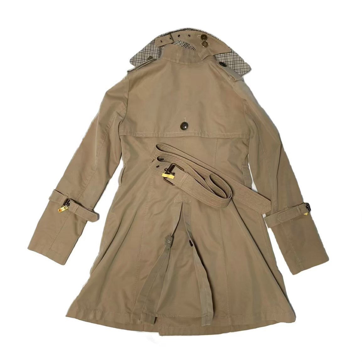 BURBERRY BLUE LABEL Coat Nova Check Asian fit S 36 US size XS Beige Authentic