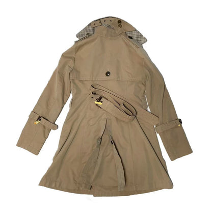 BURBERRY BLUE LABEL Coat Nova Check Asian fit S 36 US size XS Beige Authentic