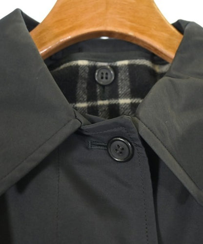 BURBERRY Coat Nova Check Size F Black Authentic