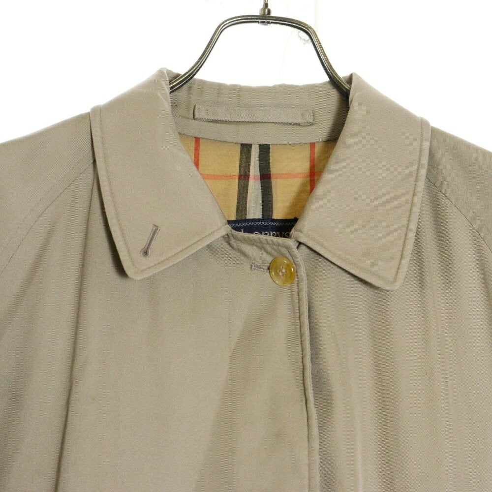 BURBERRY Long Coat Nova Check Beige Authentic