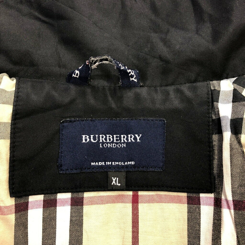 BURBERRY Coat Nova Check Asian fit XL US size L Black Authentic