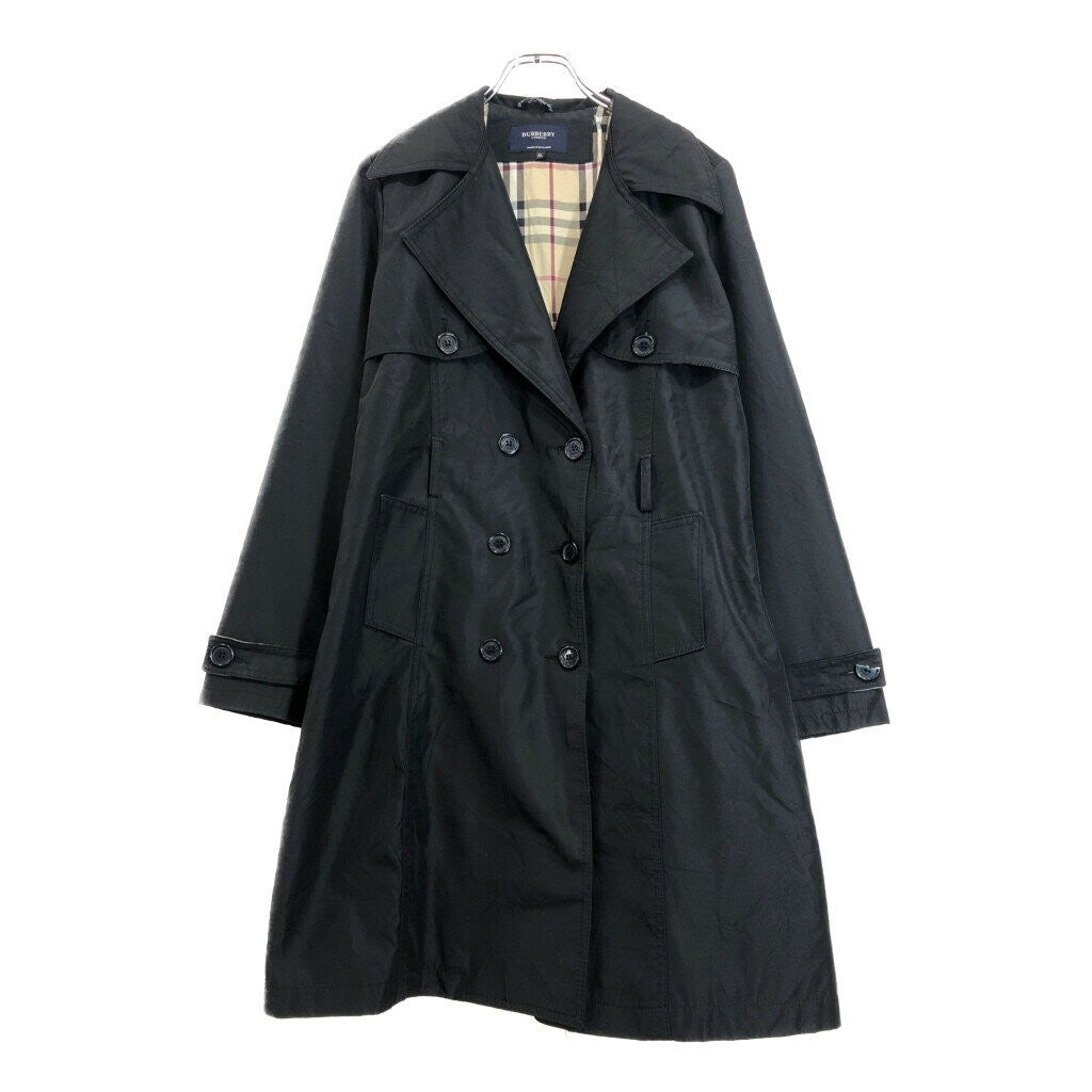 BURBERRY Coat Nova Check Asian fit XL US size L Black Authentic