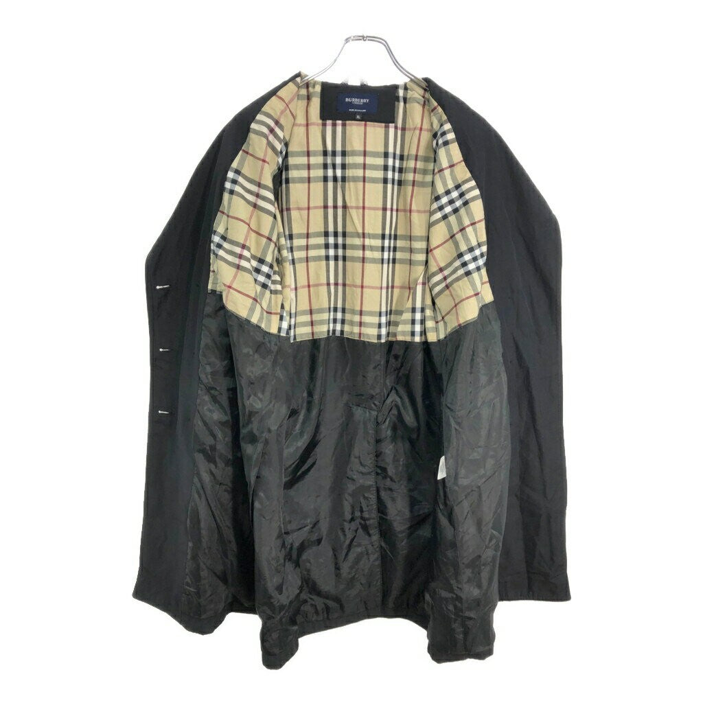 BURBERRY Coat Nova Check Asian fit XL US size L Black Authentic