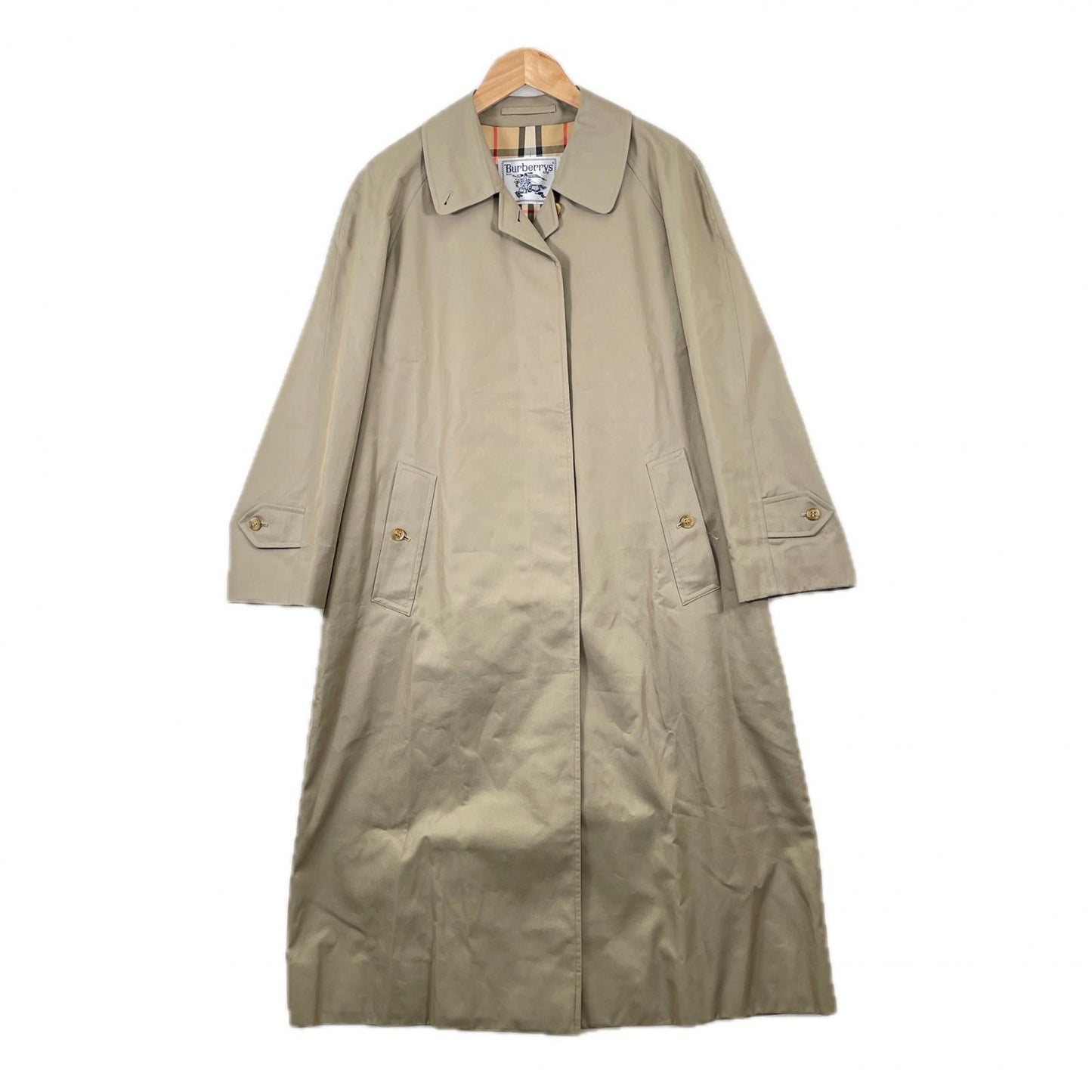 BURBERRY Coat Nova Check Asian fit XS US size 2XS Light Brown Authentic