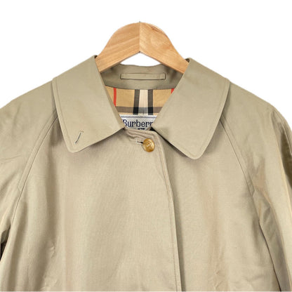 BURBERRY Coat Nova Check Asian fit XS US size 2XS Light Brown Authentic