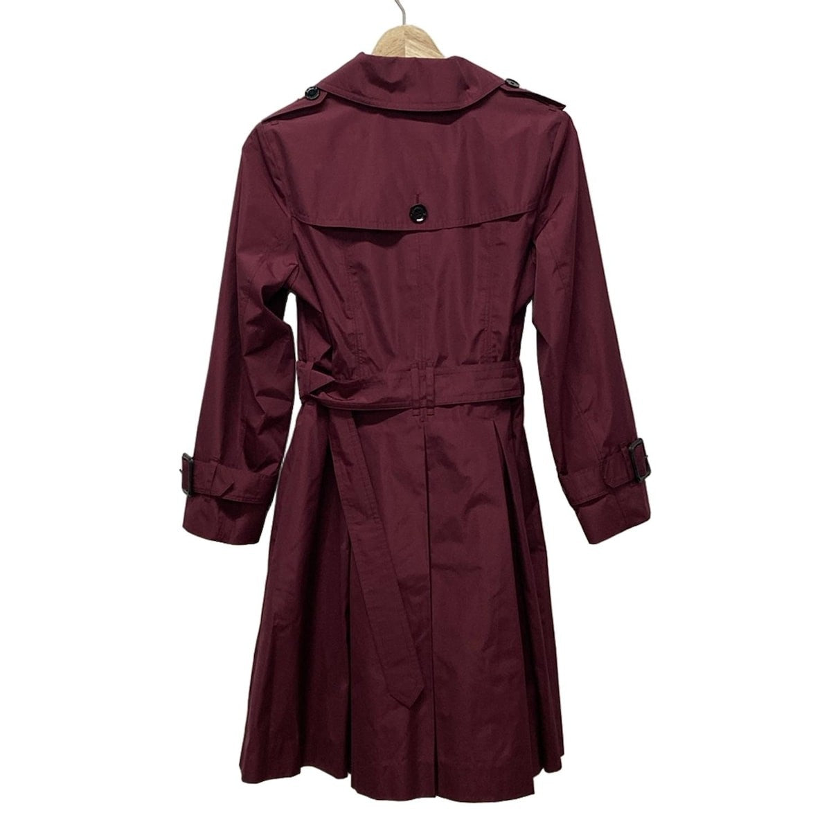 BURBERRY LONDON Coat Nova Check Asian fit M 38 US size S Bordeaux Authentic