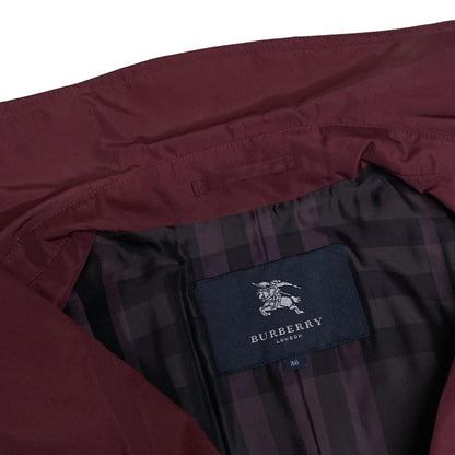 BURBERRY LONDON Coat Nova Check Asian fit M 38 US size S Bordeaux Authentic
