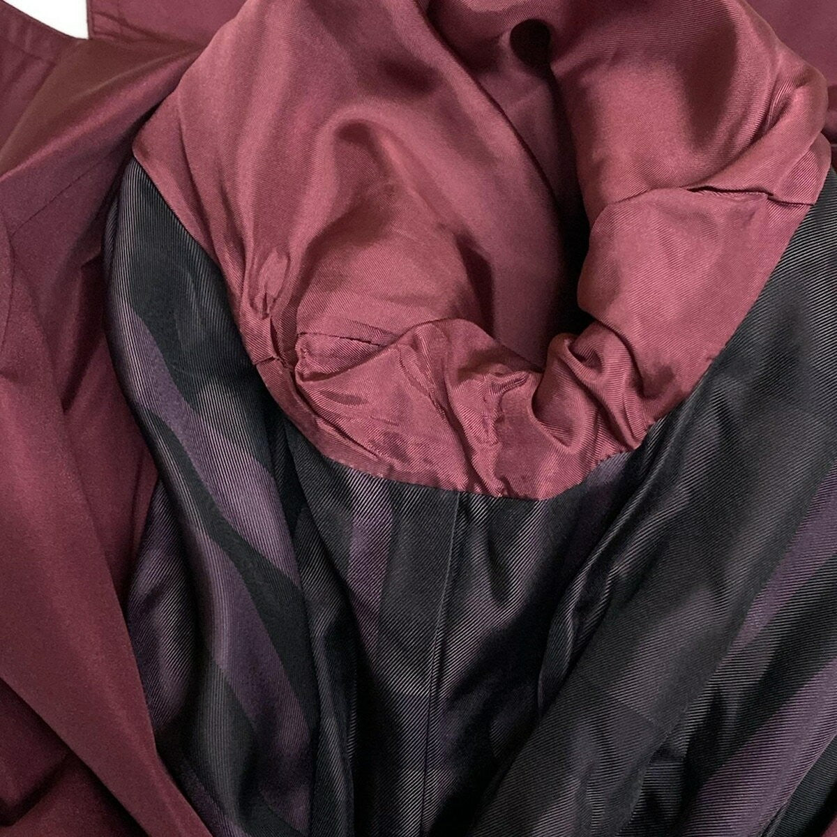 BURBERRY LONDON Coat Nova Check Asian fit M 38 US size S Bordeaux Authentic