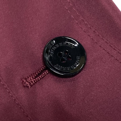 BURBERRY LONDON Coat Nova Check Asian fit M 38 US size S Bordeaux Authentic