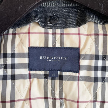 BURBERRY LONDON Coat Nova Check Asian fit L US size M Denim Authentic