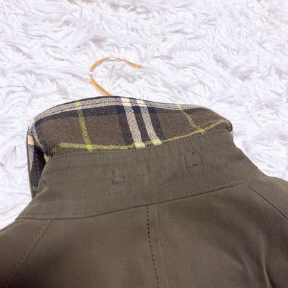 BURBERRY LONDON Coat Nova Check Asian fit M US size S Khaki Authentic
