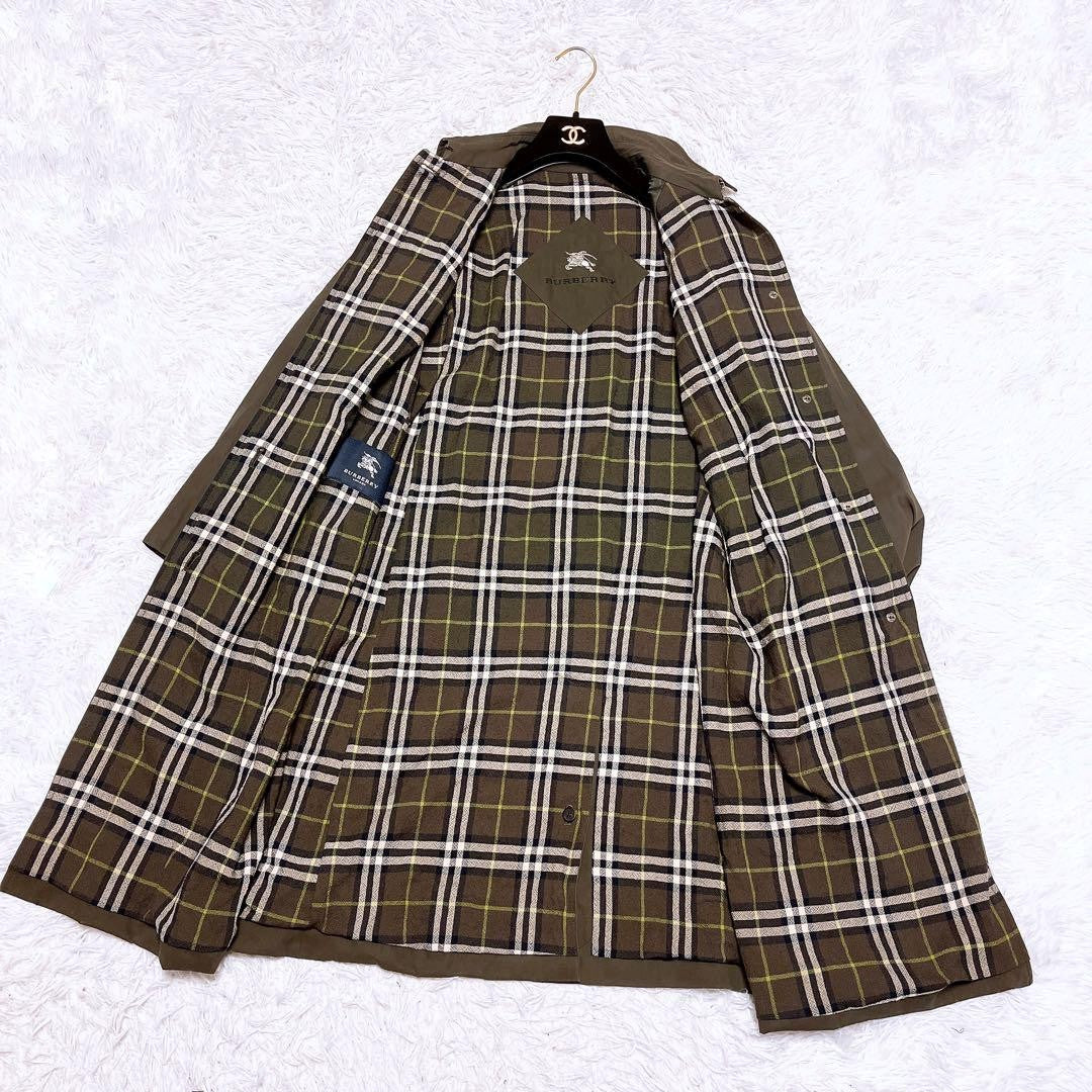 BURBERRY LONDON Coat Nova Check Asian fit M US size S Khaki Authentic