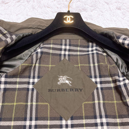 BURBERRY LONDON Coat Nova Check Asian fit M US size S Khaki Authentic