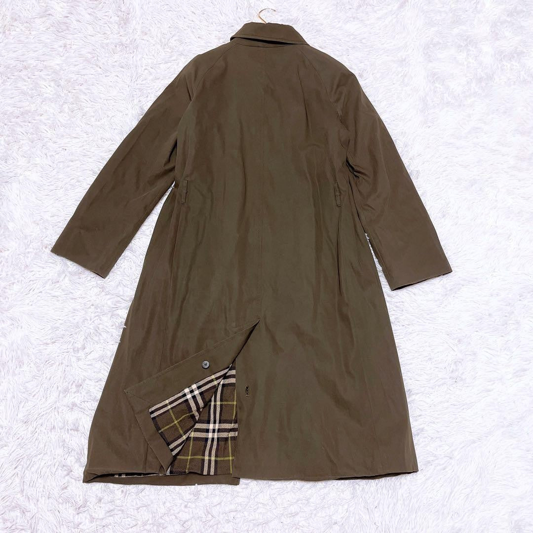 BURBERRY LONDON Coat Nova Check Asian fit M US size S Khaki Authentic