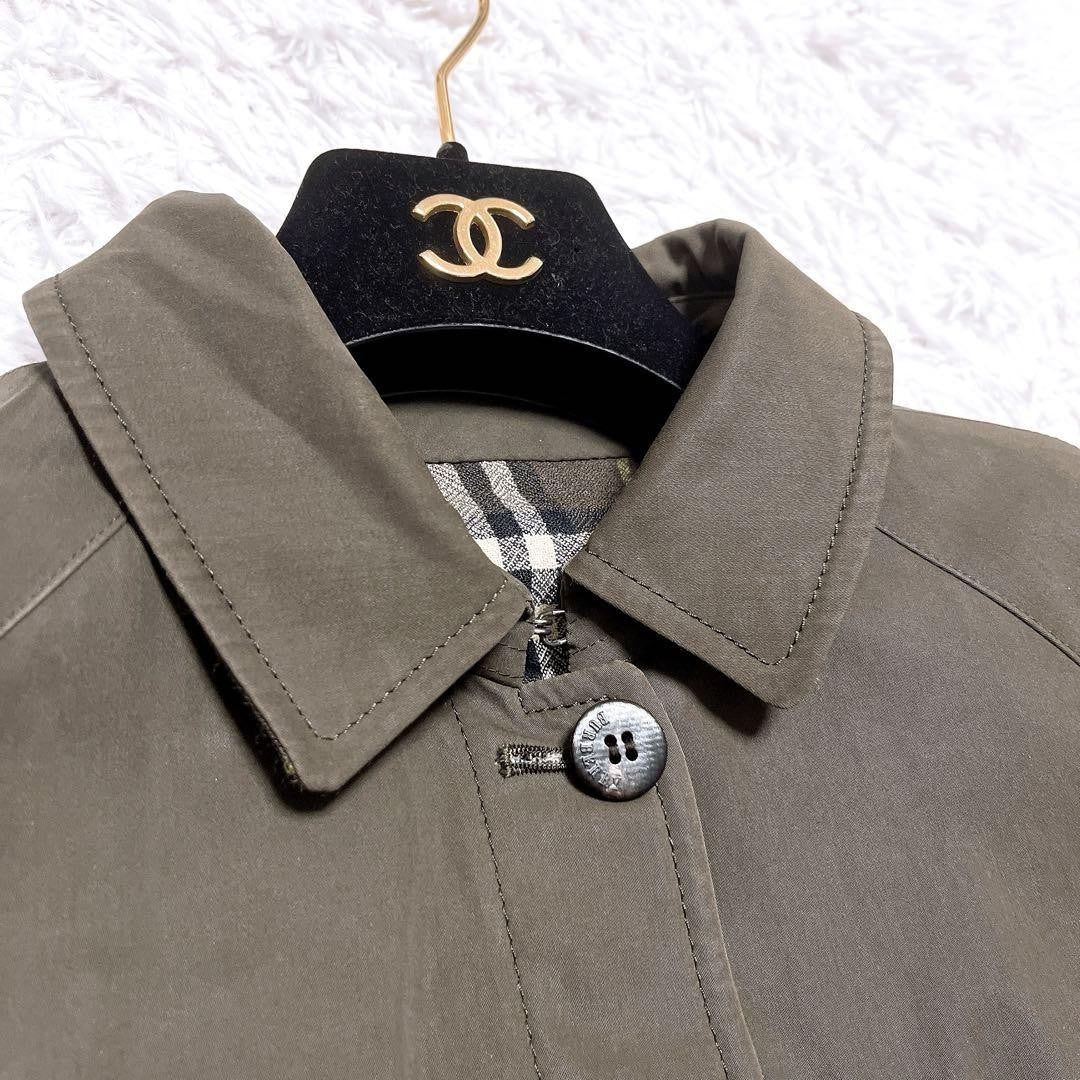 BURBERRY LONDON Coat Nova Check Asian fit M US size S Khaki Authentic