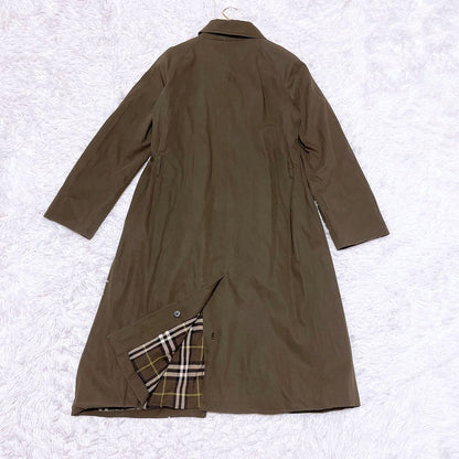 BURBERRY LONDON Coat Nova Check Asian fit M US size S Khaki Authentic