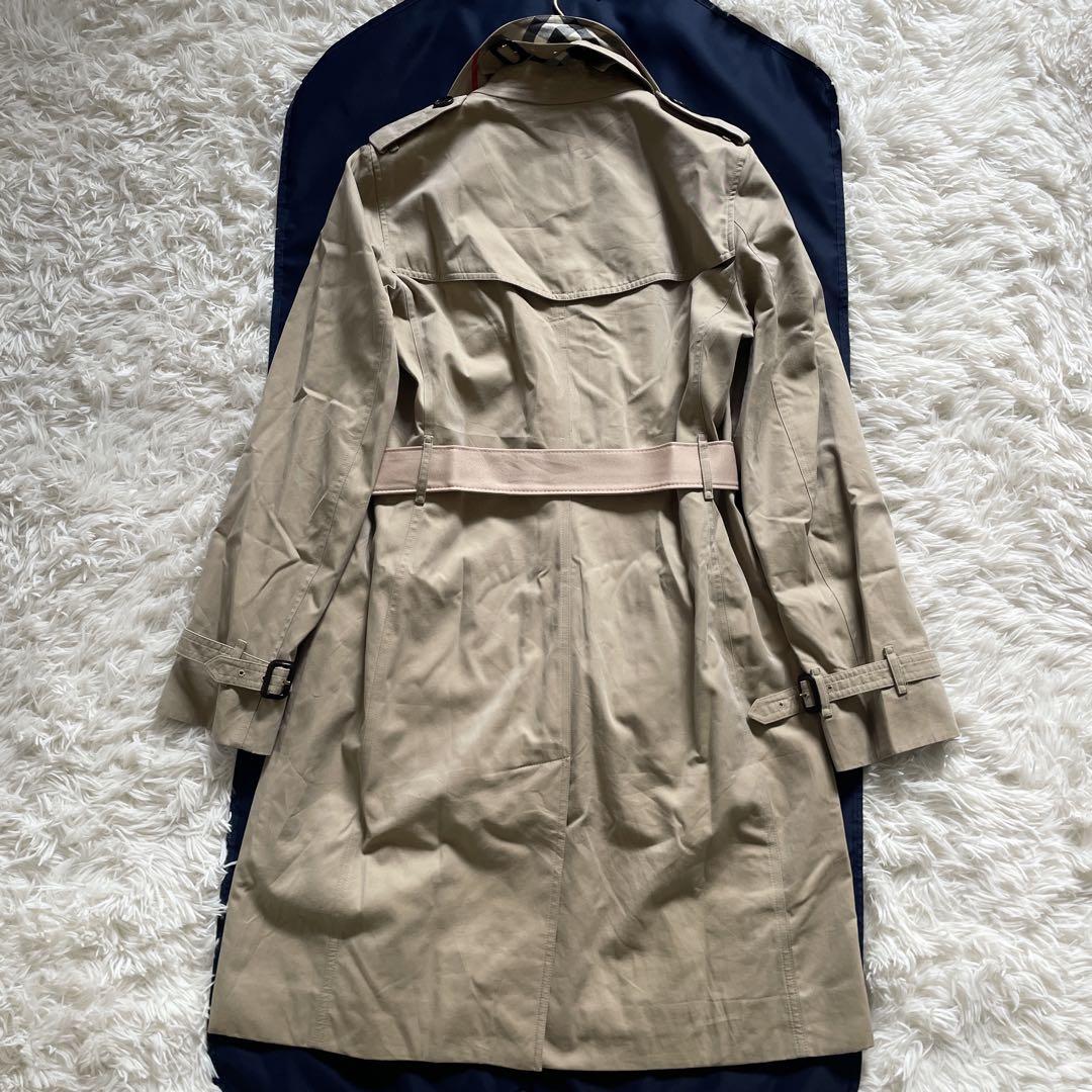 BURBERRY Coat Nova Check Asian fit M US size S Honey Beige Authentic