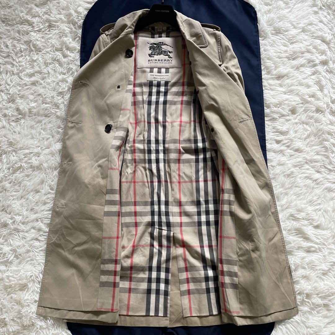 BURBERRY Coat Nova Check Asian fit M US size S Honey Beige Authentic