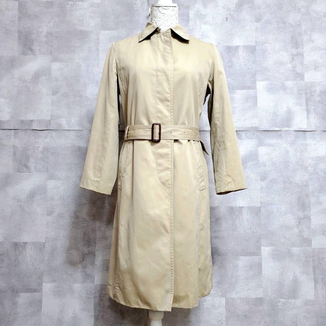 BURBERRY Coat Nova Check Asian fit S 36 US size XS Beige Authentic