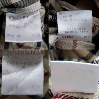 BURBERRY Coat Nova Check Asian fit S 36 US size XS Beige Authentic