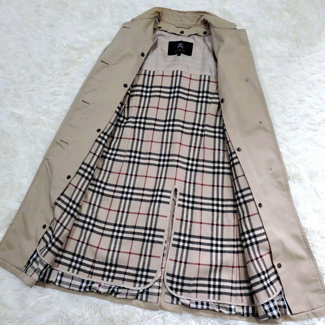 BURBERRY Coat Nova Check Asian fit S 36 US size XS Beige Authentic
