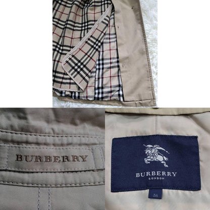BURBERRY Coat Nova Check Asian fit S 36 US size XS Beige Authentic