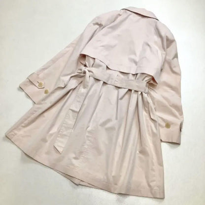 Aquascutum Trench Coat Asian fit M US size S Light Pink Authentic