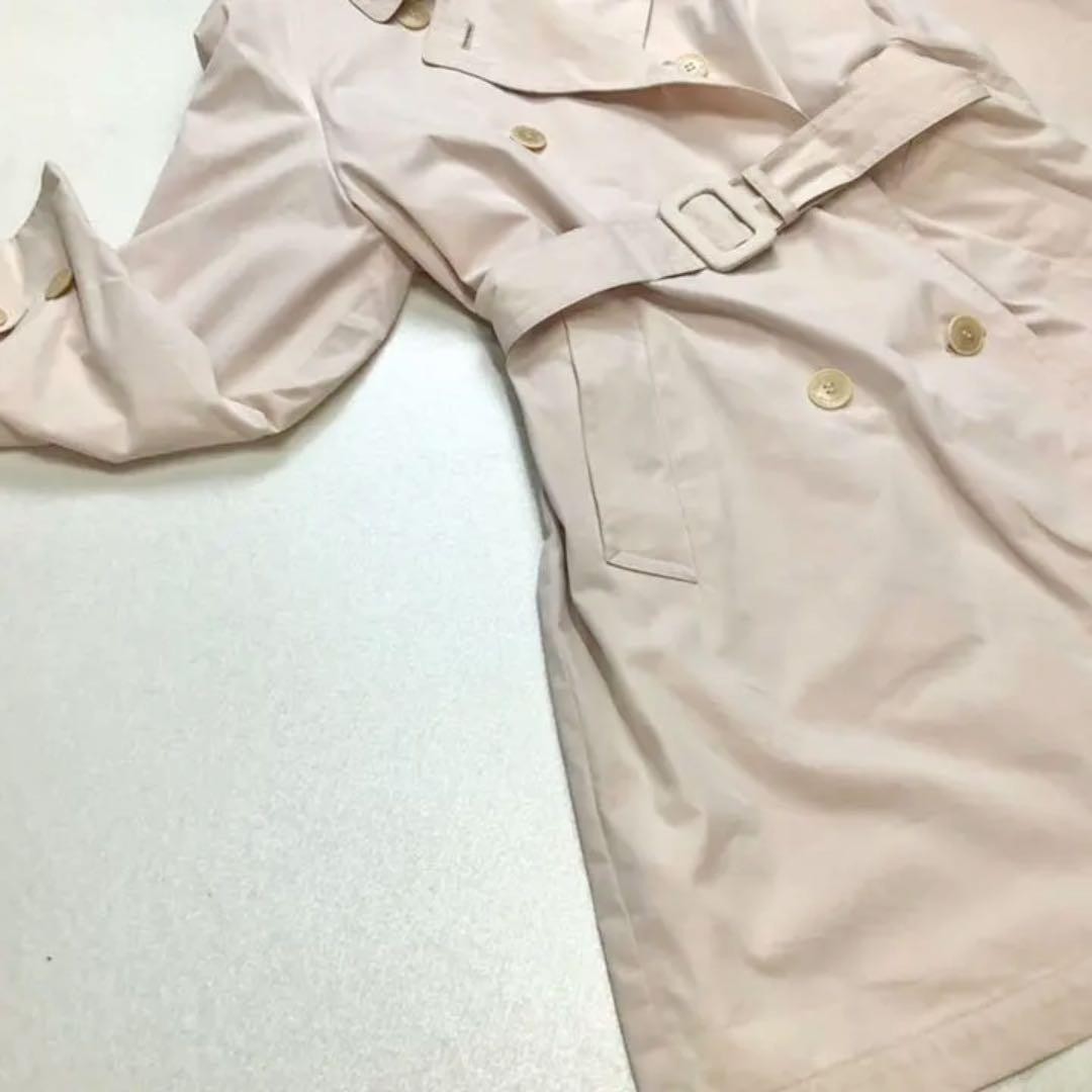 Aquascutum Trench Coat Asian fit M US size S Light Pink Authentic