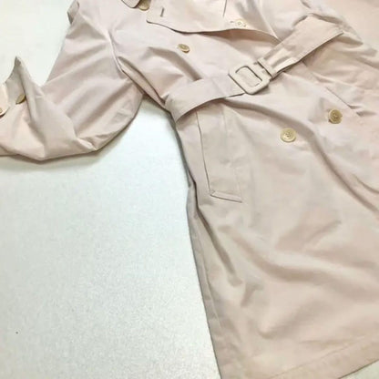 Aquascutum Trench Coat Asian fit M US size S Light Pink Authentic