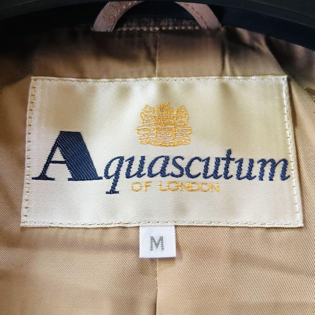 Aquascutum Gown Coat Asian fit M US size S Brown Authentic