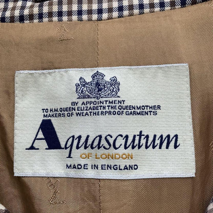 Aquascutum Trench Coat House Check FREE SIZE Authentic
