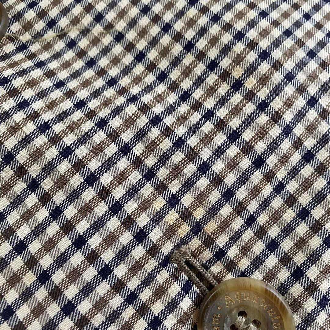 Aquascutum Trench Coat House Check FREE SIZE Authentic