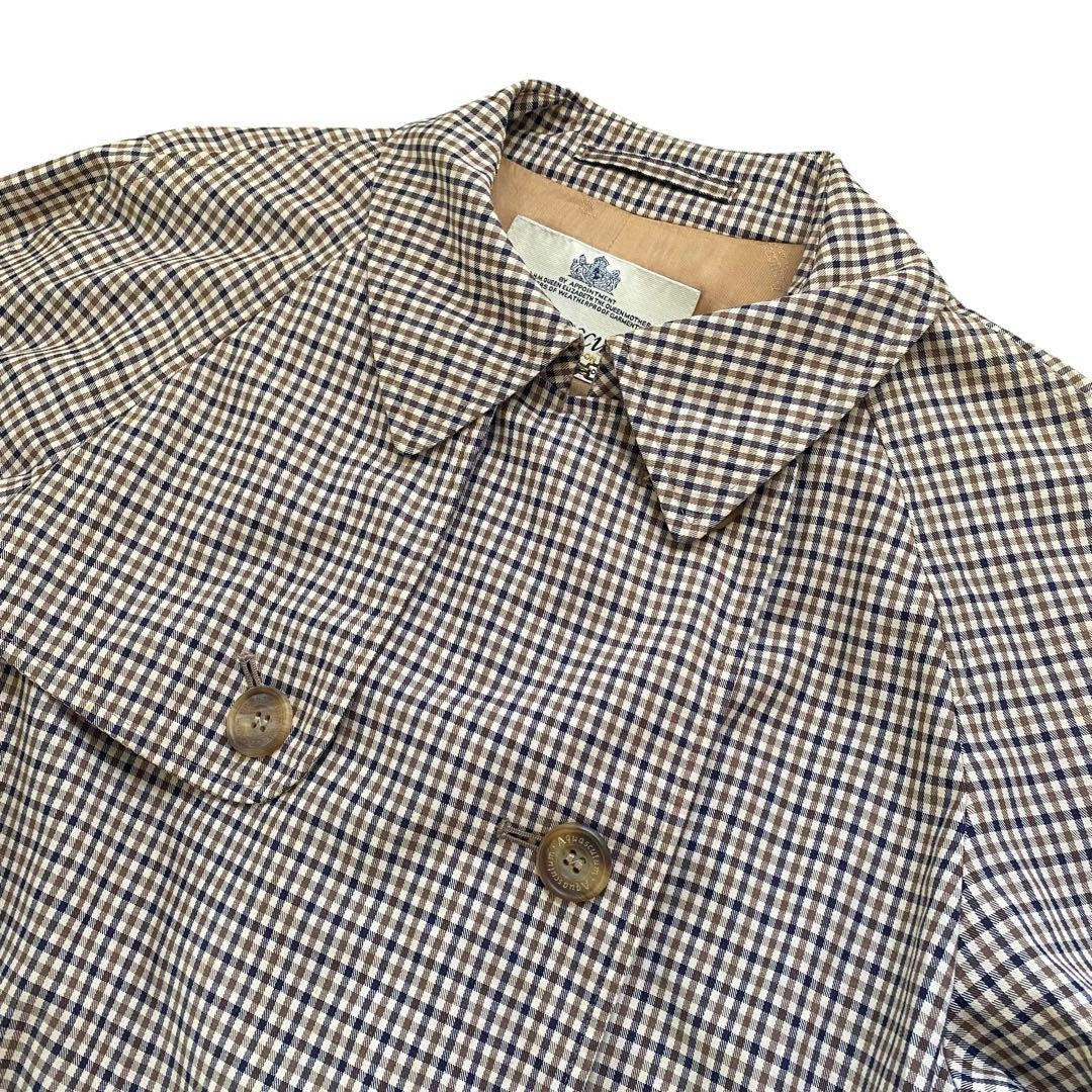 Aquascutum Trench Coat House Check FREE SIZE Authentic