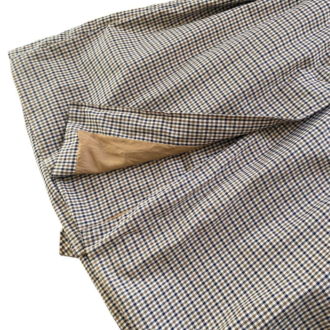 Aquascutum Trench Coat House Check FREE SIZE Authentic