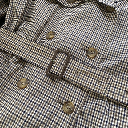Aquascutum Trench Coat House Check FREE SIZE Authentic
