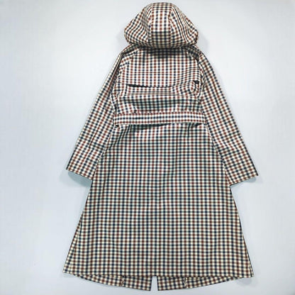 Aquascutum Rain Trench Coat Club Check Asian fit L US size M Authentic