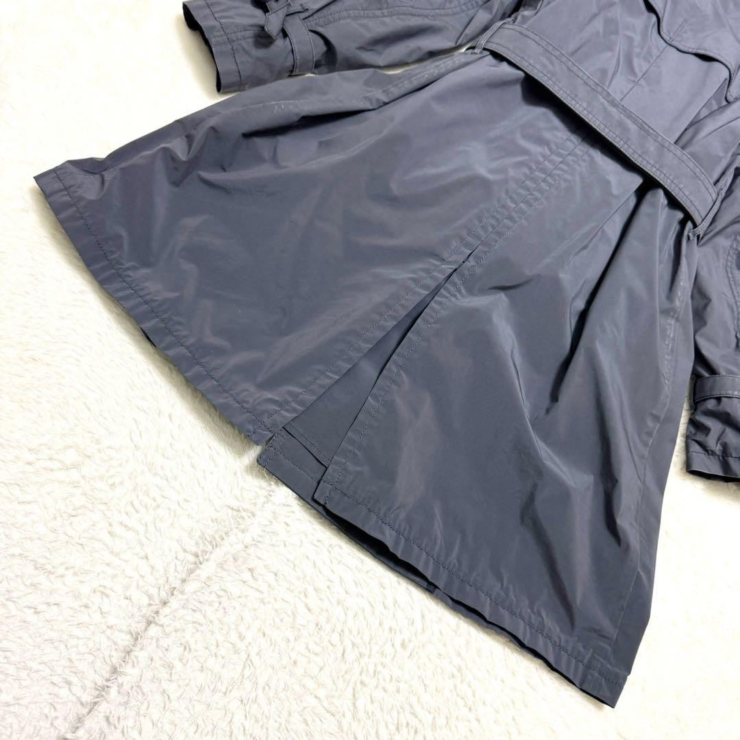 Aquascutum Trench Coat Club Check Asian fit L US size M Gray Authentic