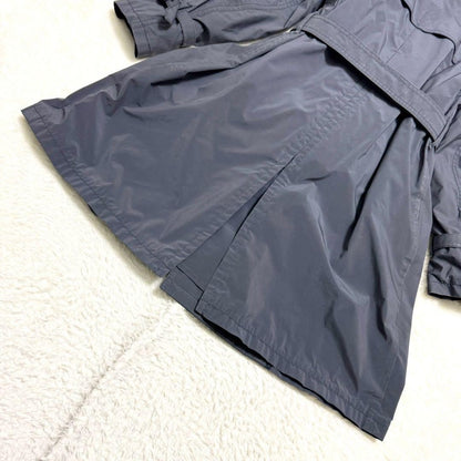 Aquascutum Trench Coat Club Check Asian fit L US size M Gray Authentic