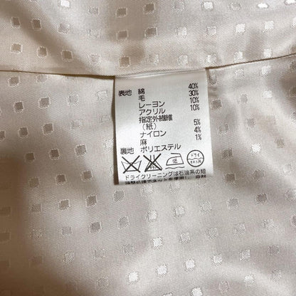 Aquascutum LONDON Jacket FREE SIZE Beige White Authentic