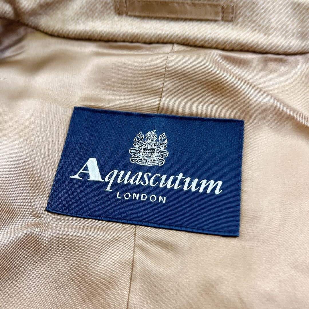 Aquascutum Long Coat Asian fit M US size S Honey Beige Authentic