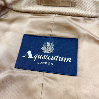 Aquascutum Long Coat Asian fit M US size S Honey Beige Authentic
