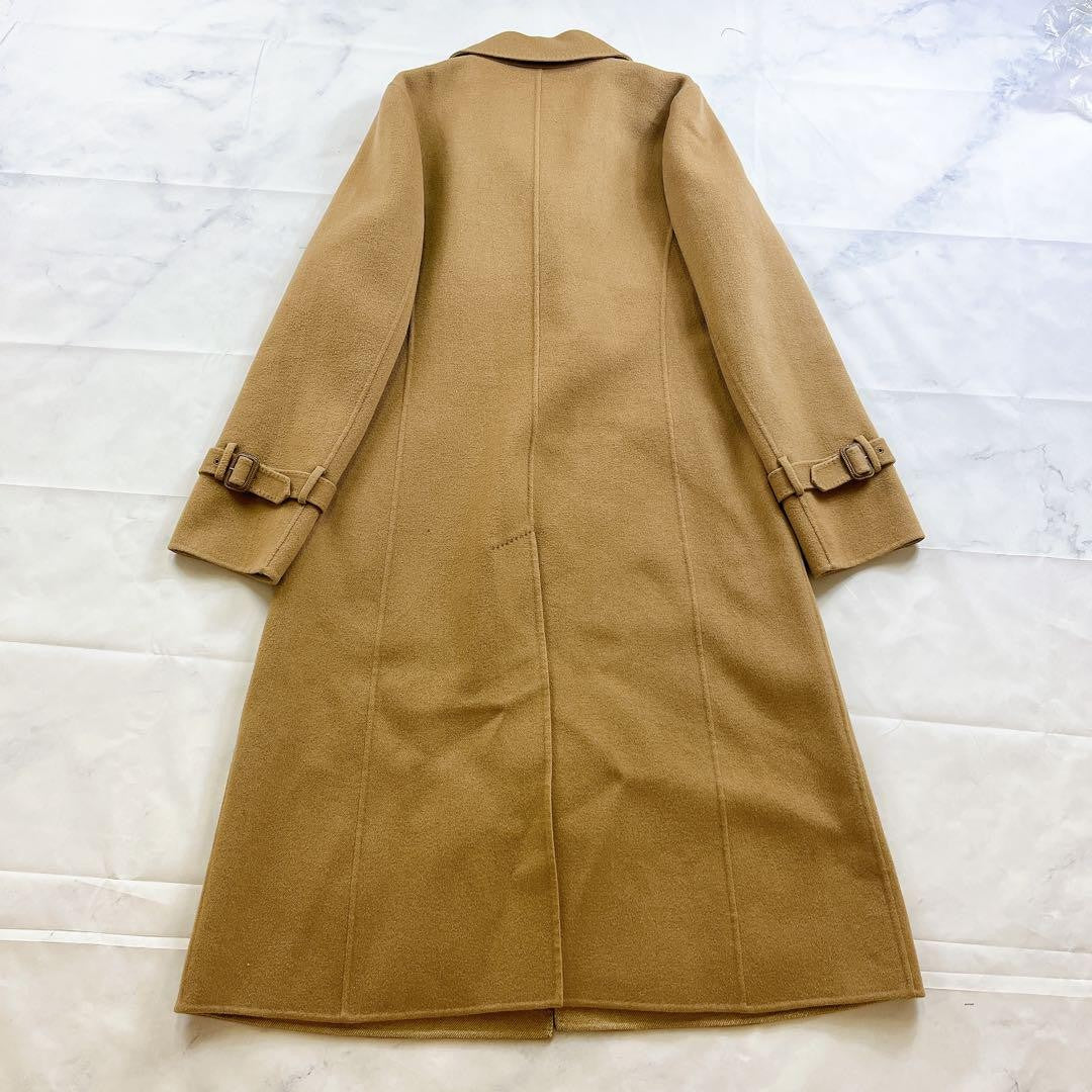 Aquascutum Long Coat Asian fit M US size S Honey Beige Authentic