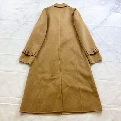 Aquascutum Long Coat Asian fit M US size S Honey Beige Authentic