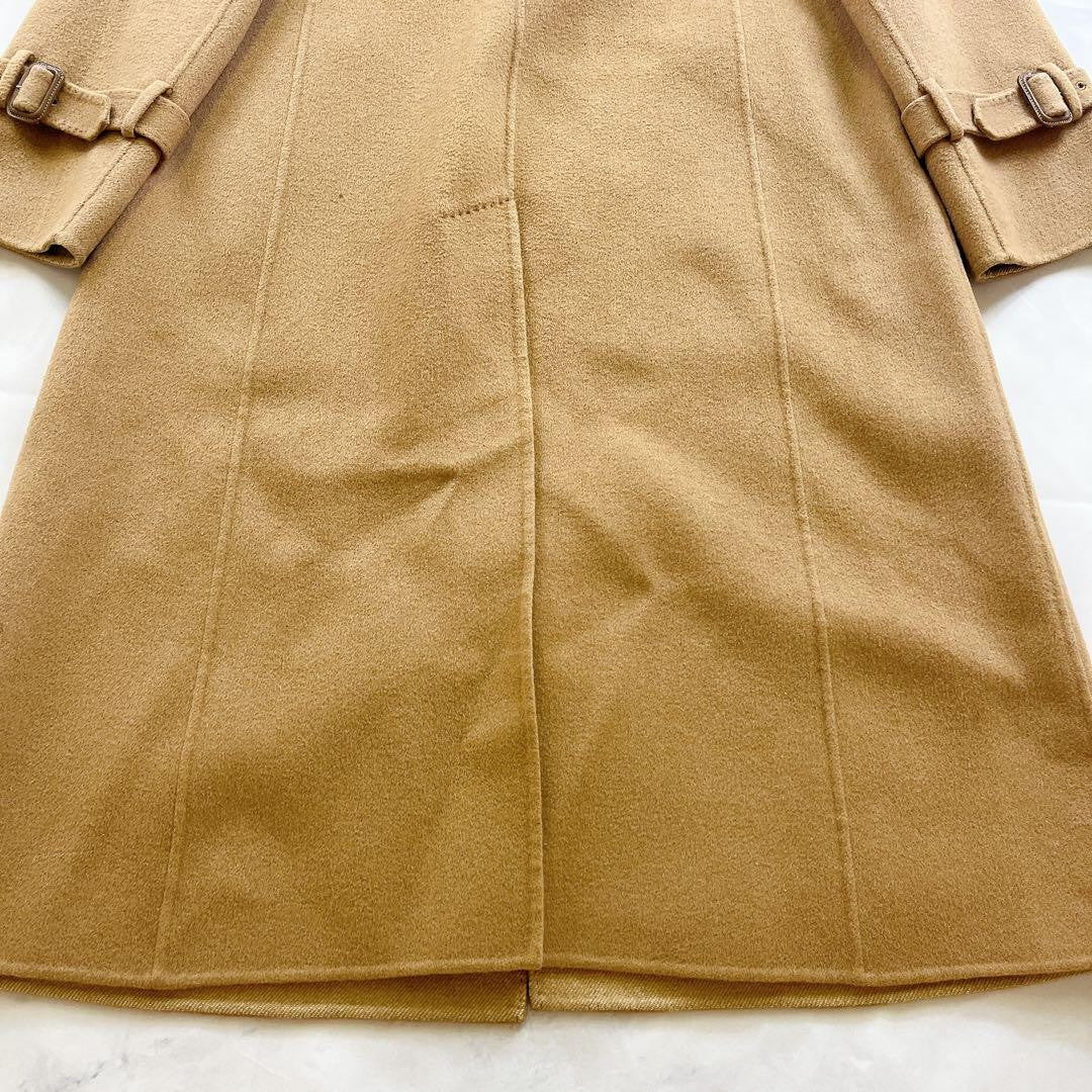 Aquascutum Long Coat Asian fit M US size S Honey Beige Authentic