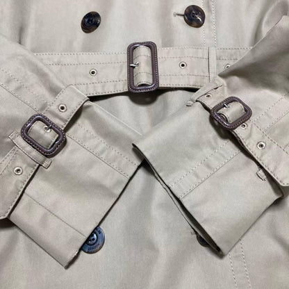 Aquascutum LONDON Trench Coat Club Check Asian fit M US size S Beige Authentic